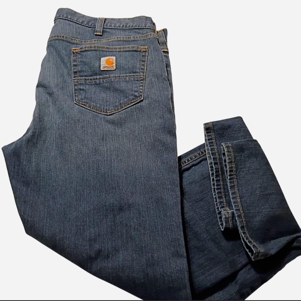 Carhartt Men’s Dark Indigo Relaxed Rugged Flex Straight Jeans